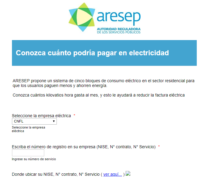 App Calculadora Aresep Costa Rica